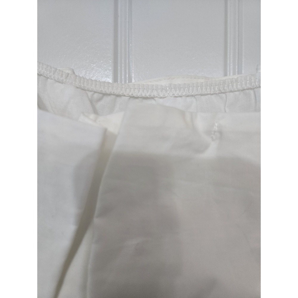 Zara Gathered Poplin Top White Size XL NWOT - Picture 5 of 10